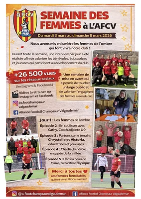 Semaine des Femmes à l'AFCV — 26 500 vues !